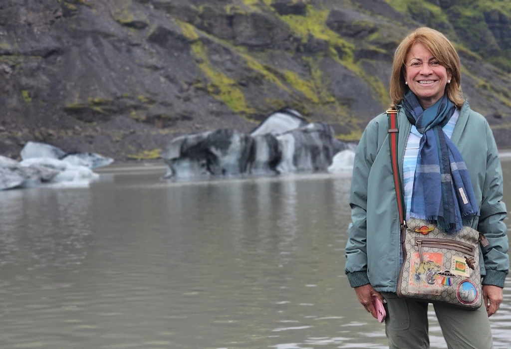 Tourist on Glacier walk