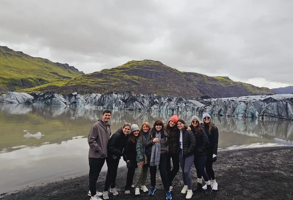 Tourist on Glacier walk