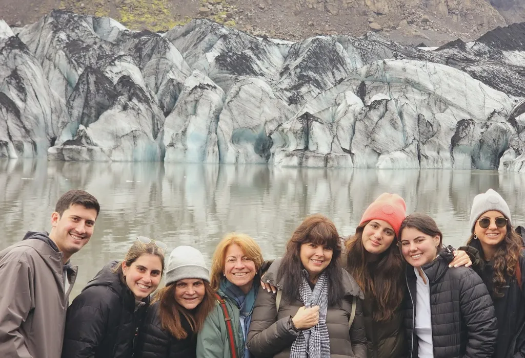 Tourist on Glacier walk