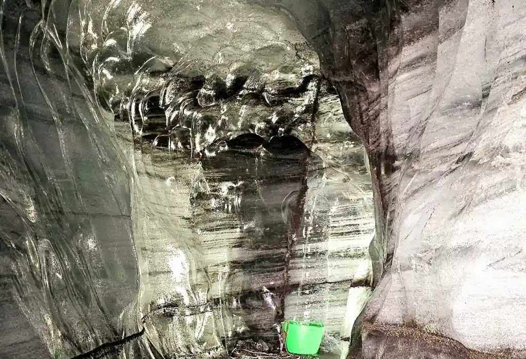 Inner view of Katla Icecave Iceland
