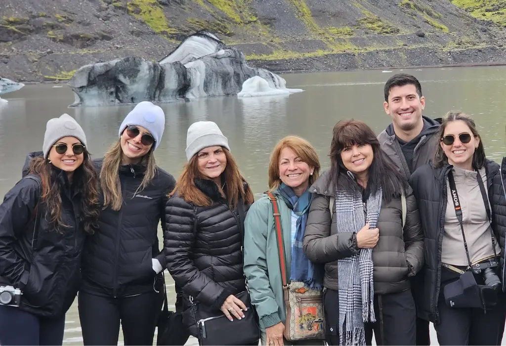 Tourist on Glacier walk