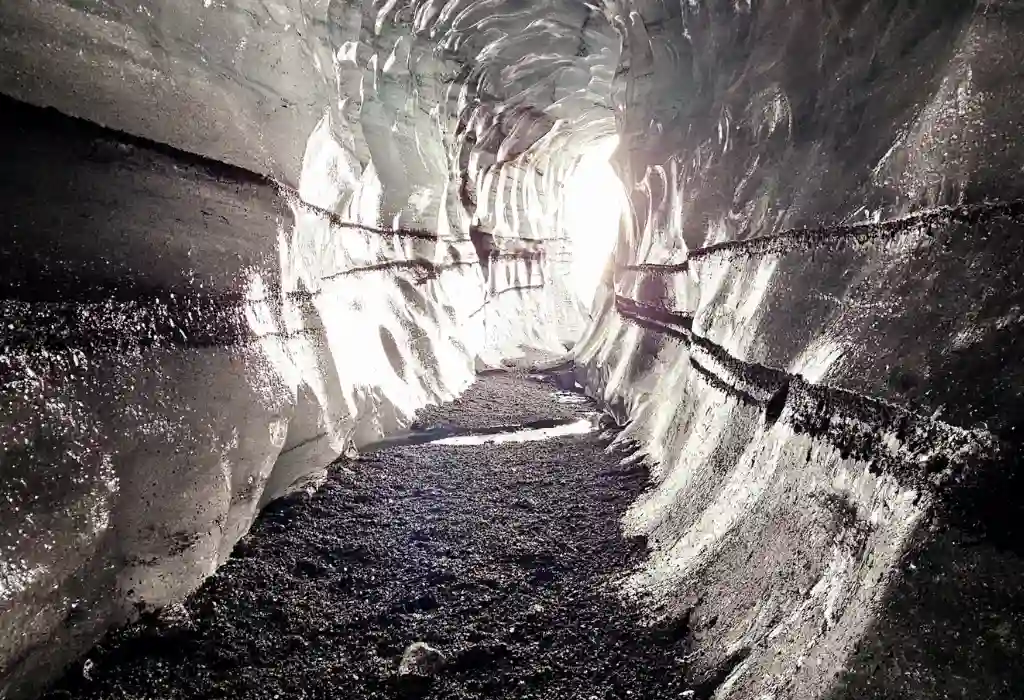 Inside view of Katla Icecave Iceland