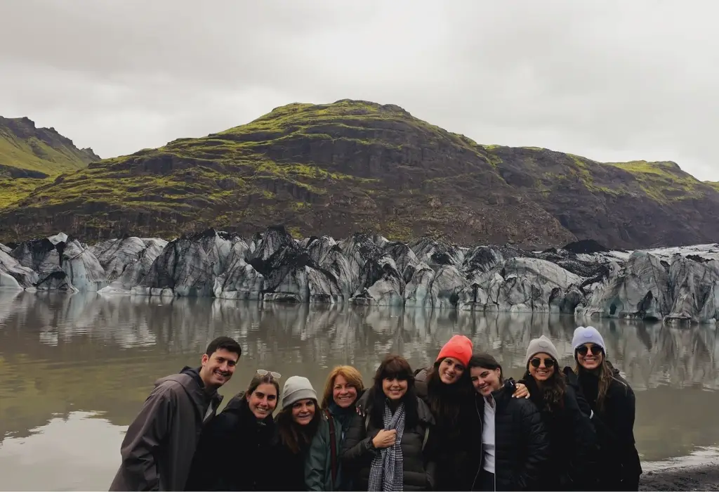 Tourist on Glacier walk
